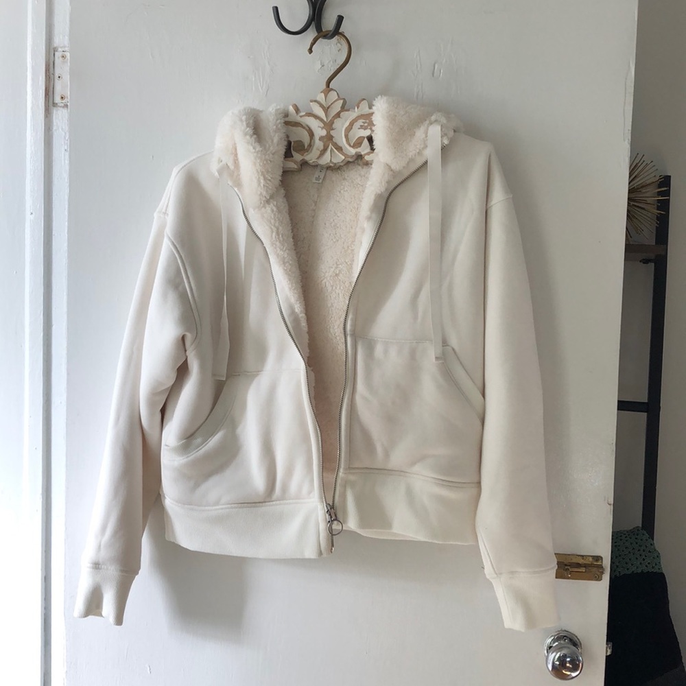 Athleta shearling hoodie - S